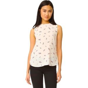 Equipment Femme “Lyle” 100% Silk Sleeveless dragonfly allover printed blouse 🖤